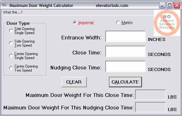  Maximum Door Weight Calculator 