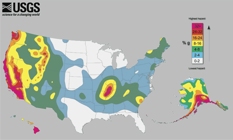 recent earthquakes map. A map of Recent Earthquake